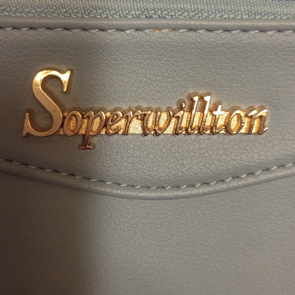 Willow Powder Blue Crossbody Bag with Gold Hardware - Picture 2 of 5